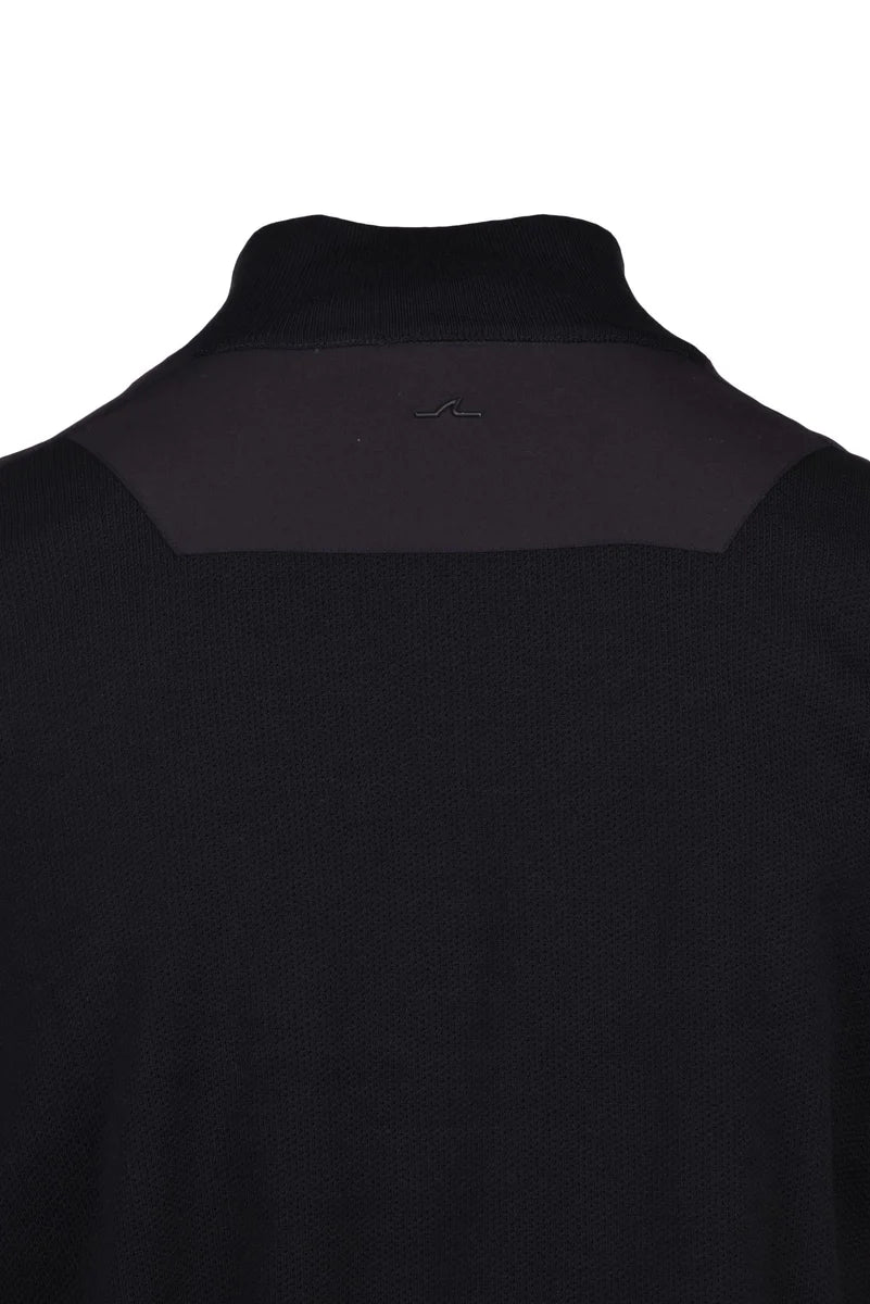 Zip Cardigan Mock Neck - Black