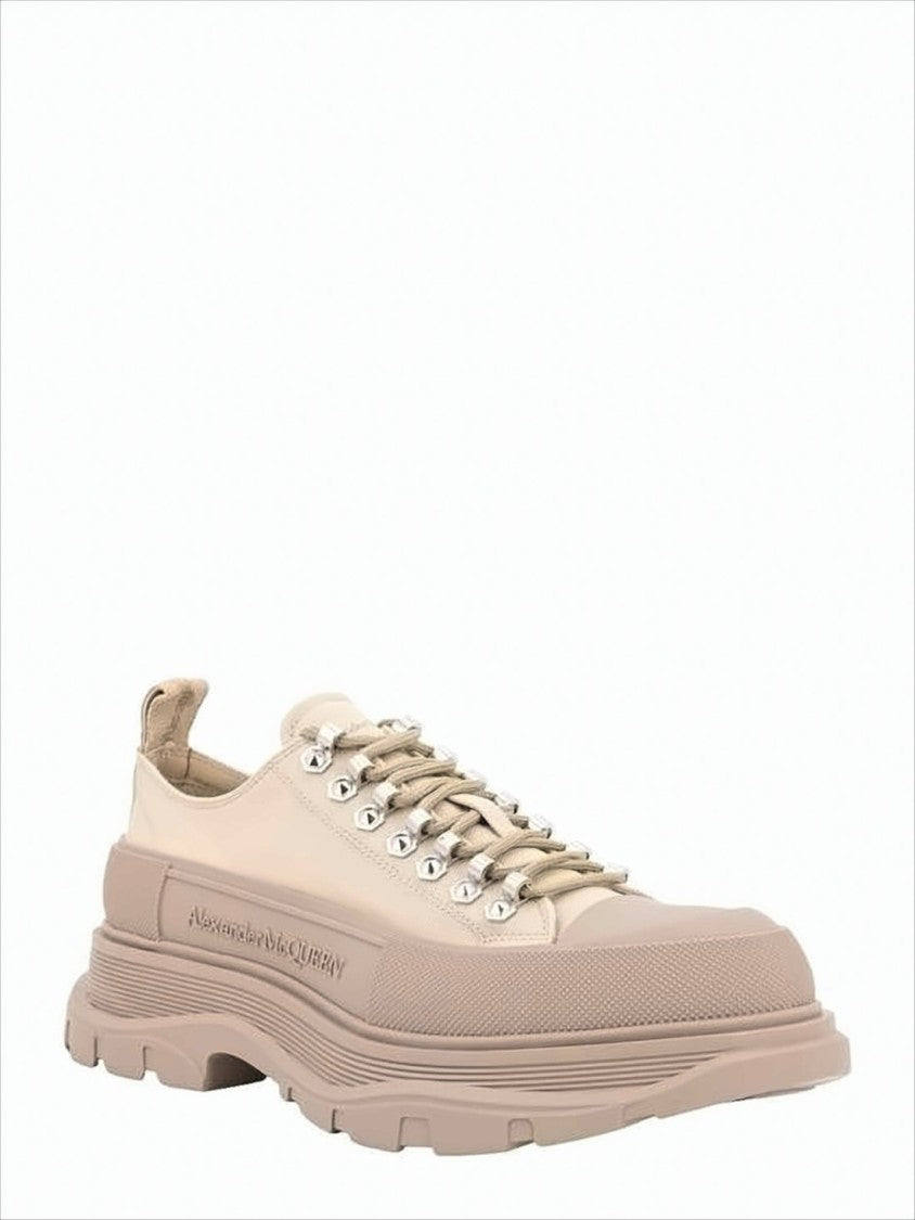 Monochrome Sneakers With Textured Sole