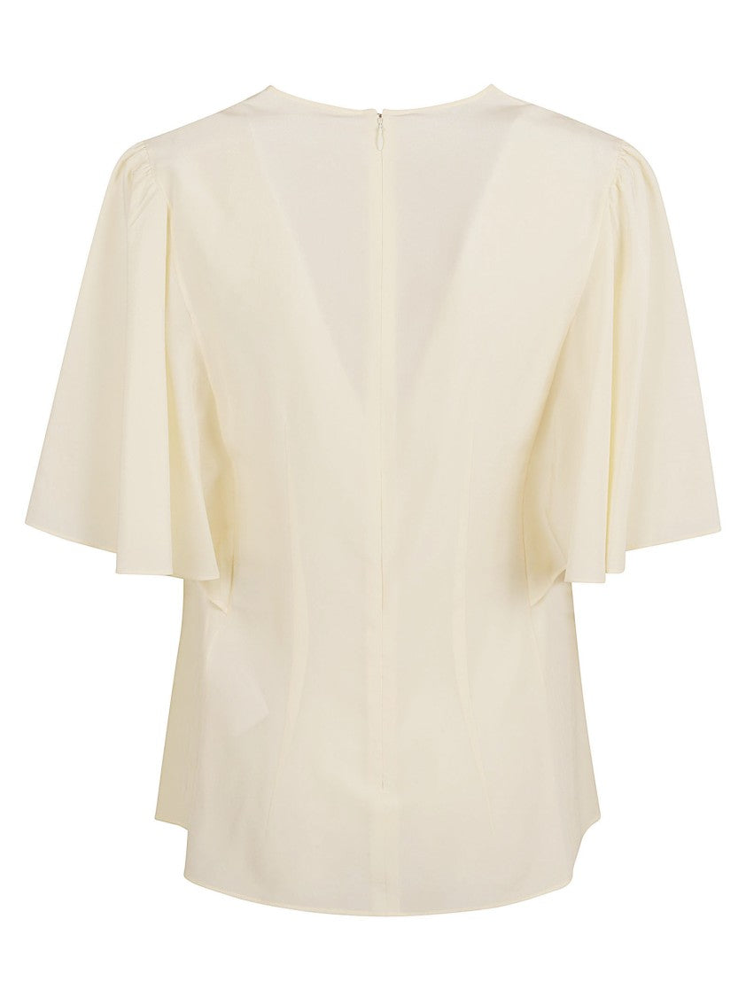 Silk Shirt With Flutter Sleeves