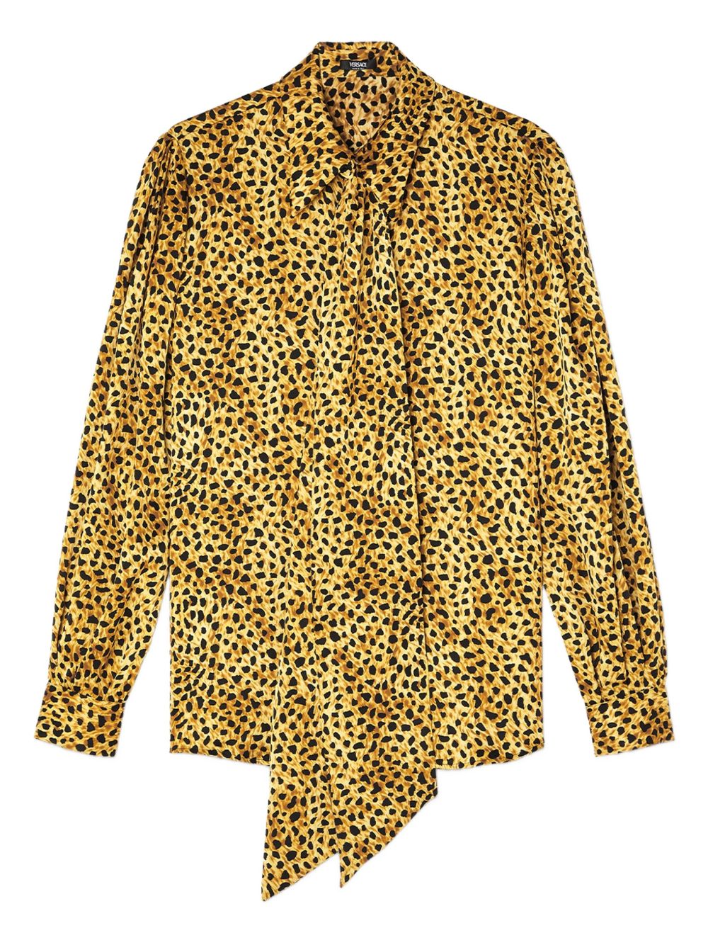 Gold-Tone Silk Long-Sleeved Top