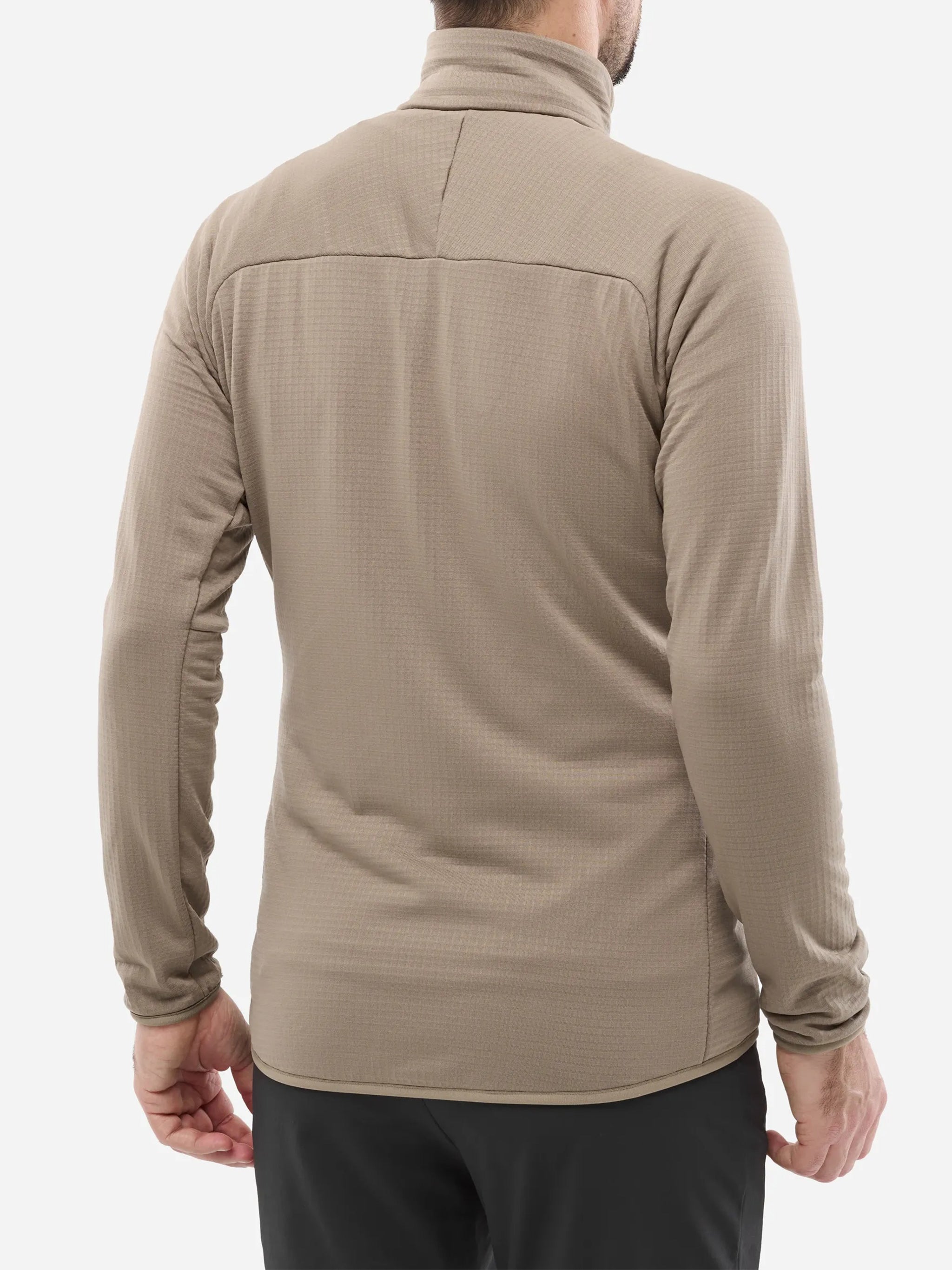 Taupe Fusion Grid Textured Active Jacket