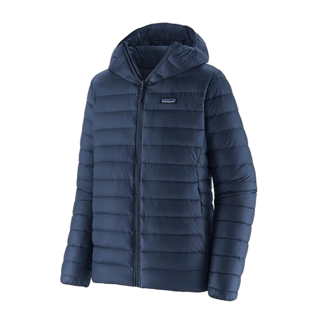 Hooded Padded Jacket With Horizontal Quilting And Fitted Silhouette