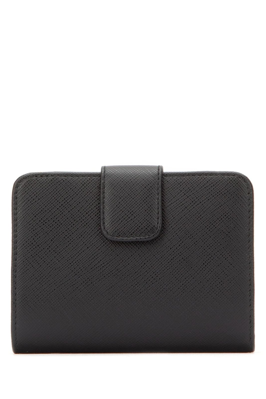 Textured Leather Medium Wallet with Flap Closure