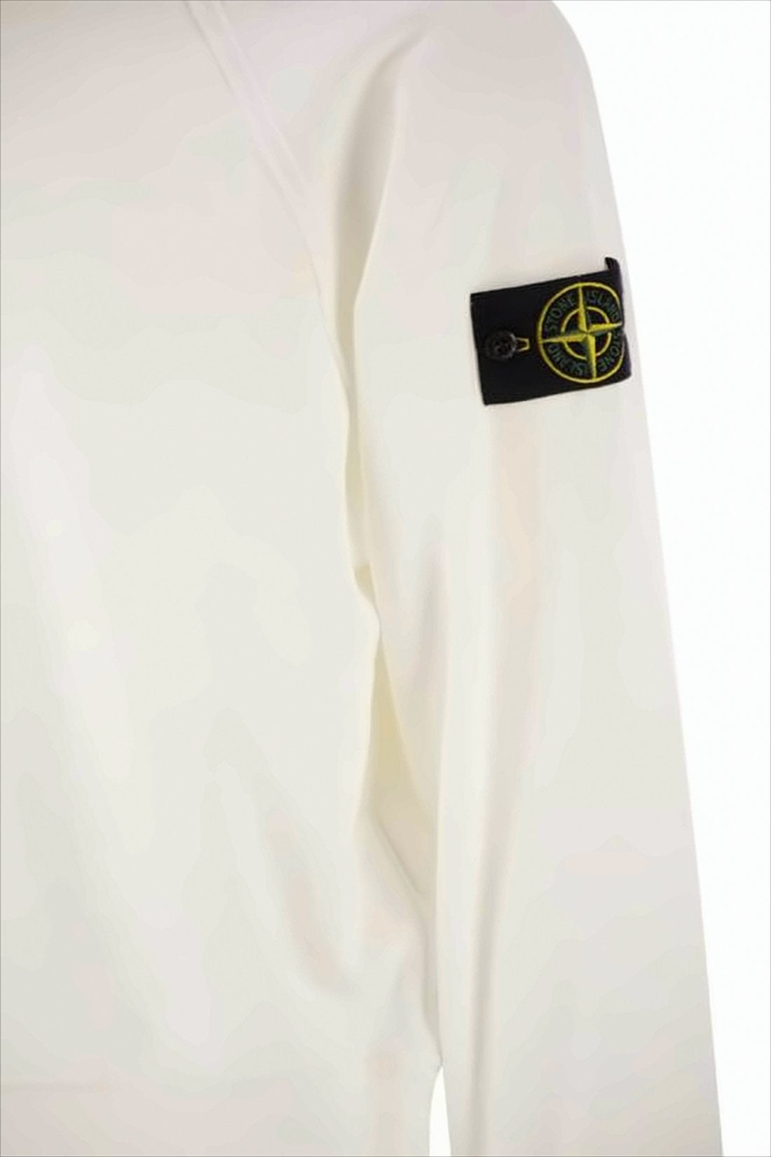 Long-Sleeve Minimalist Cotton T-Shirt with Compass Logo