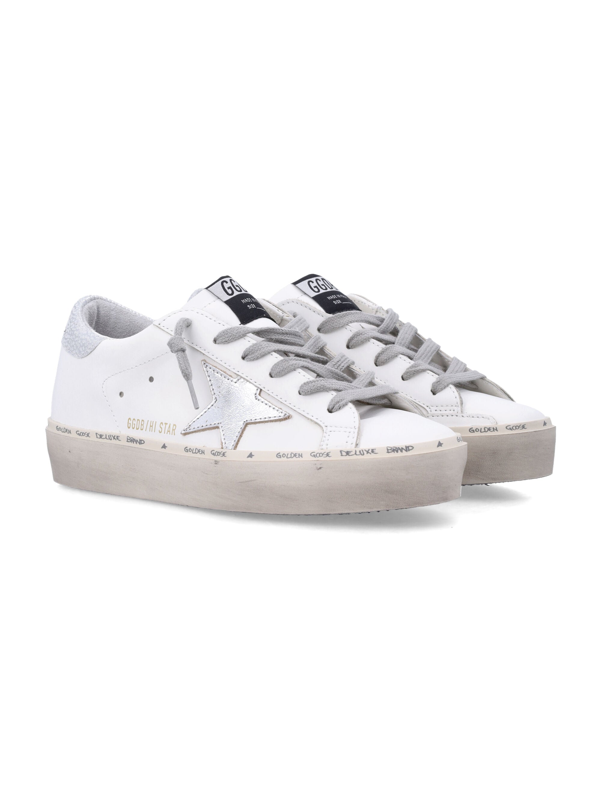 Low-Top Vintage-Inspired Leather Sneakers with Metallic Accents