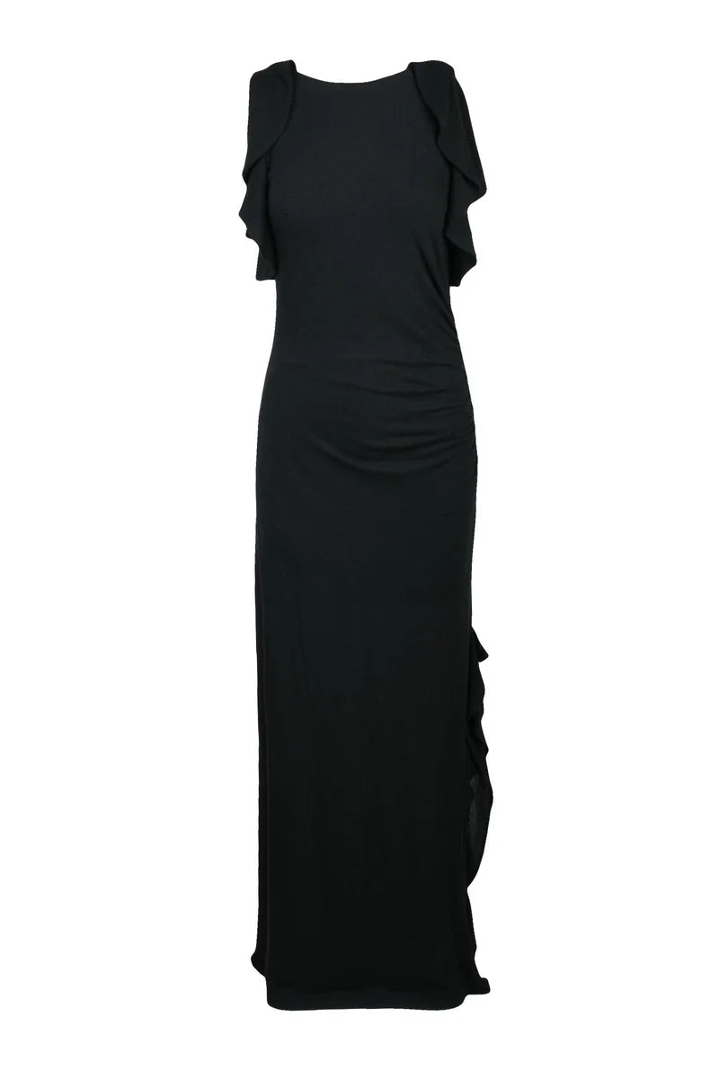 Long Knit Dress - Black