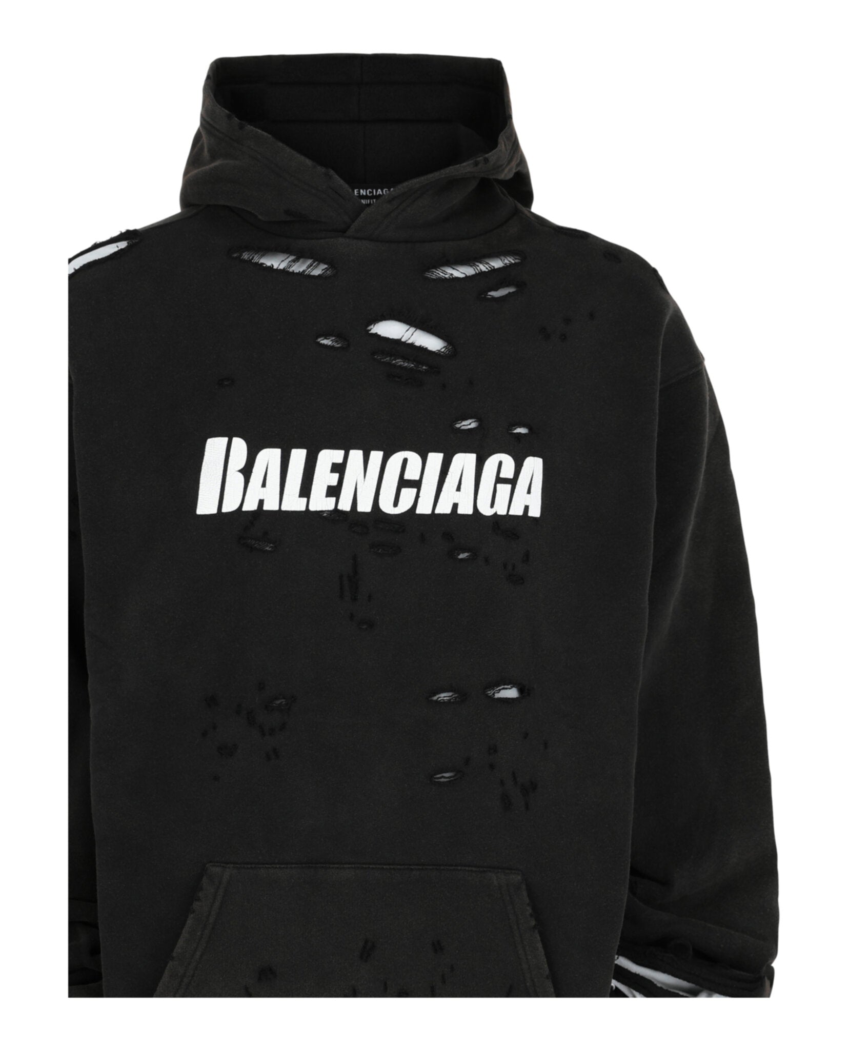 Destroyed Bilayer Cotton Hoodie