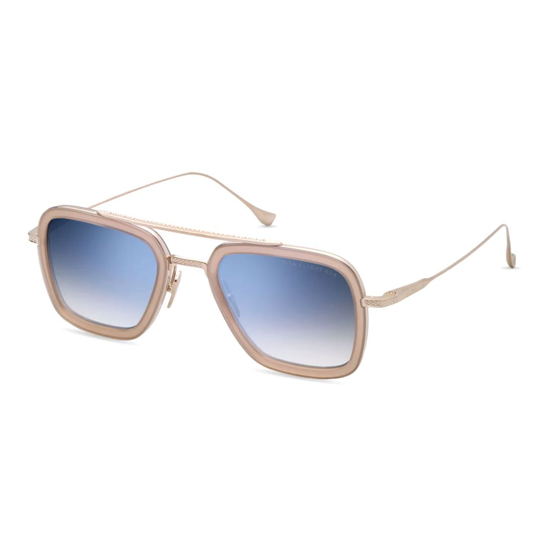 Flight.006 Geometric Black Metal Frame Sunglasses with Dark Lenses