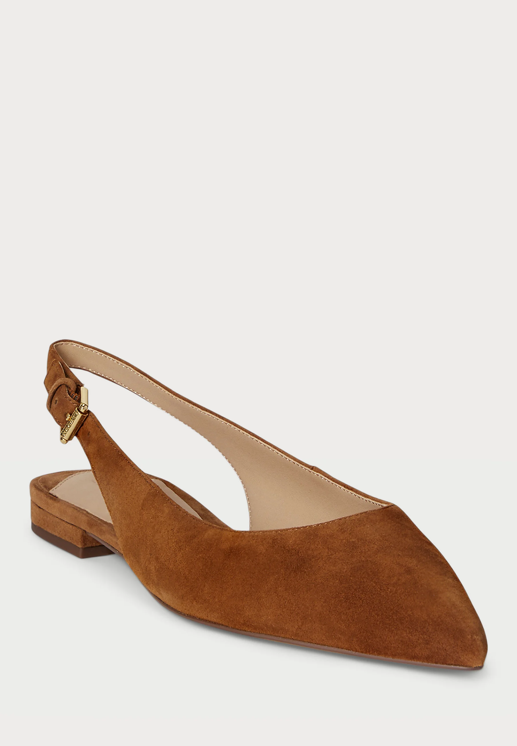 Brown Londyn Suede Slingback Flats