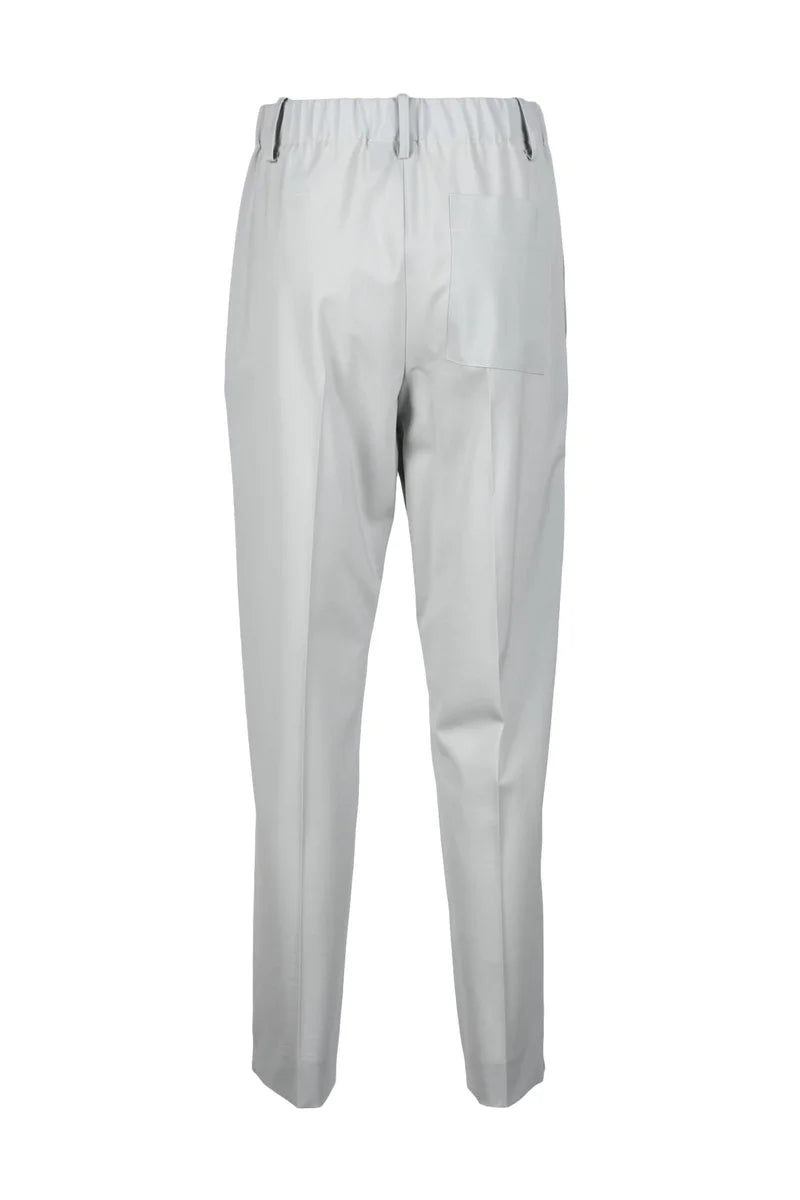 Virgin Wool Stretch Trousers - Light Blue