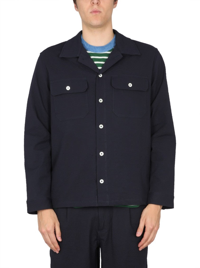 Bowling Neck Cotton Shirt