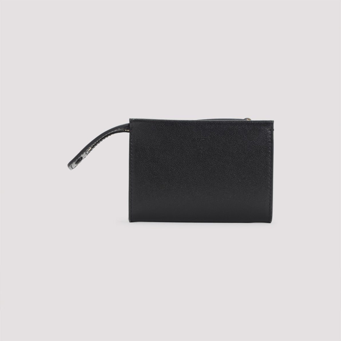 Compact Black Calf Leather Wallet
