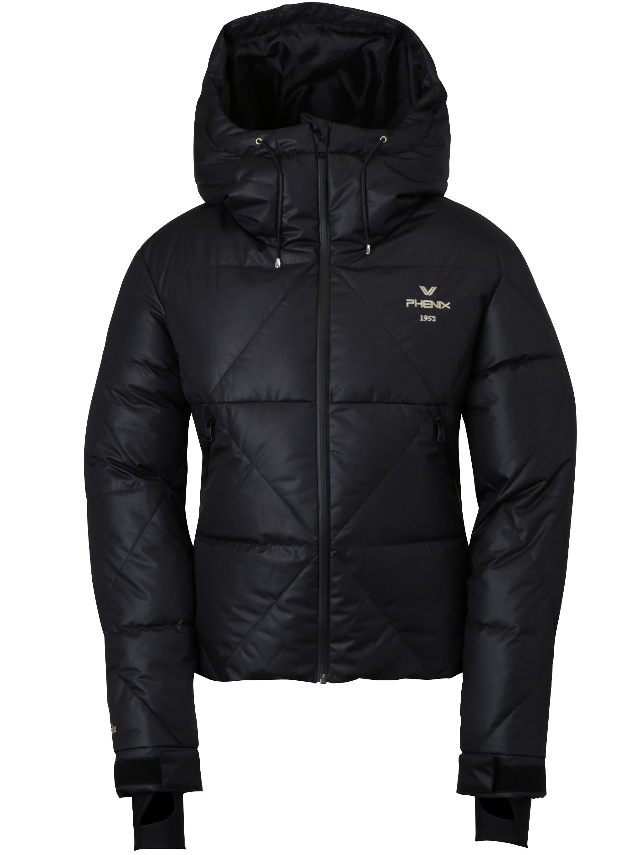 Black Diamond-Quilted Puffer Ski Jacket