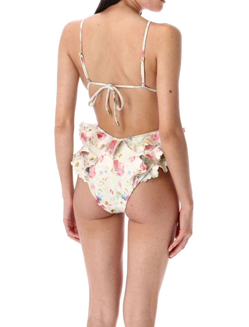 Lucky Waterfall Frill One Piece