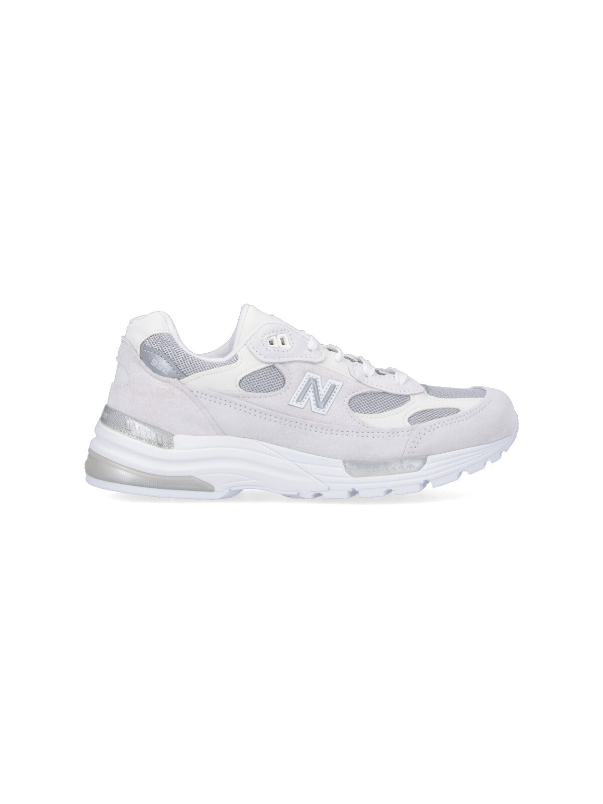 Low-Top Sneakers With Textured Grey Upper And White Midsole