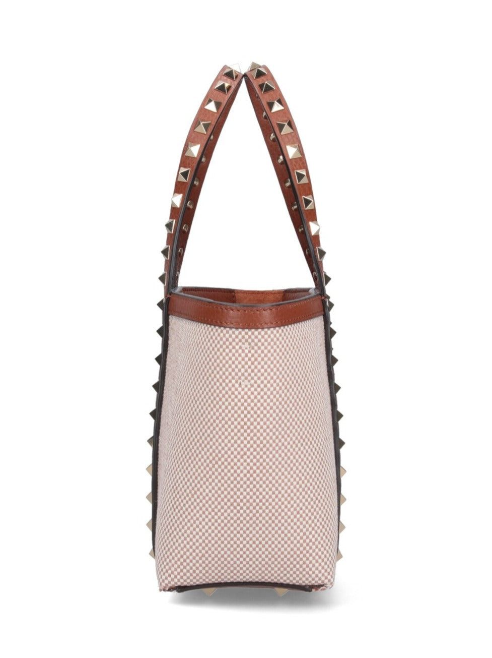 "Rockstud" Small Shopping Bag – Beige