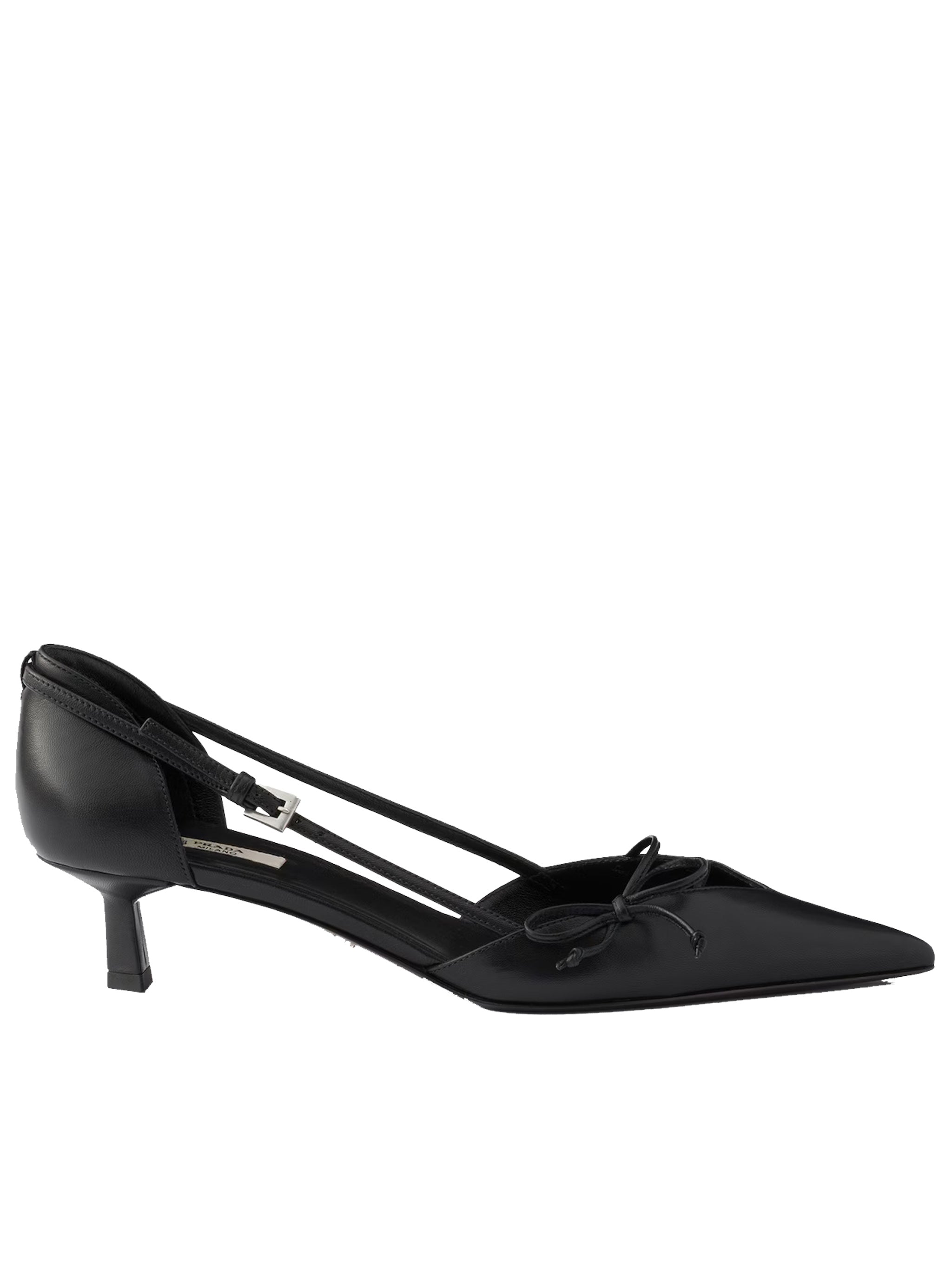 Pointed-Toe Slingback Bow Detail Pumps