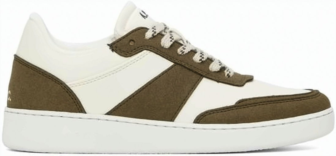Two-Tone Leather and Suede Sneakers