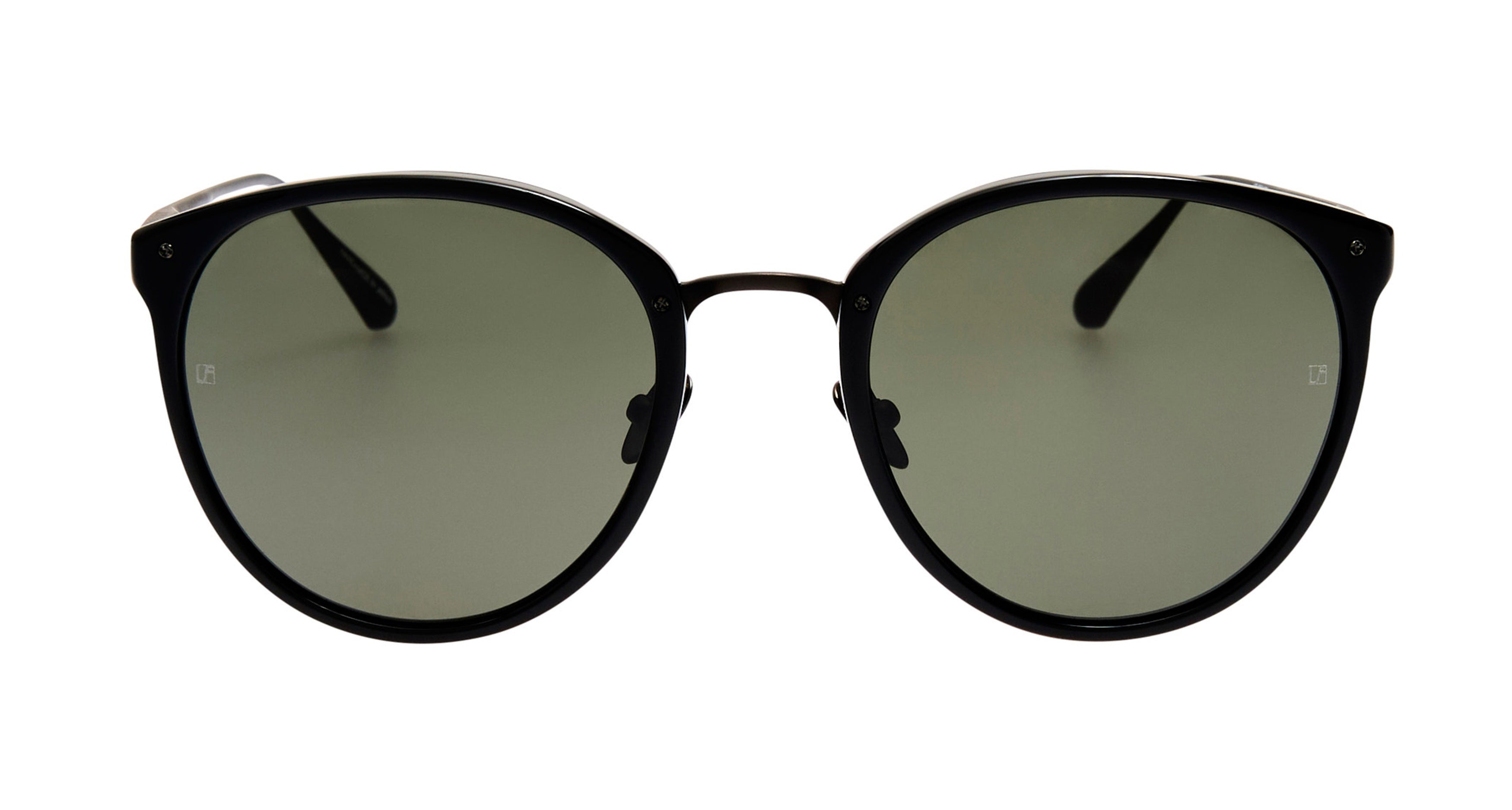 Lflb Rounded Frame Acetate Sunglasses with Dark Tinted Lenses