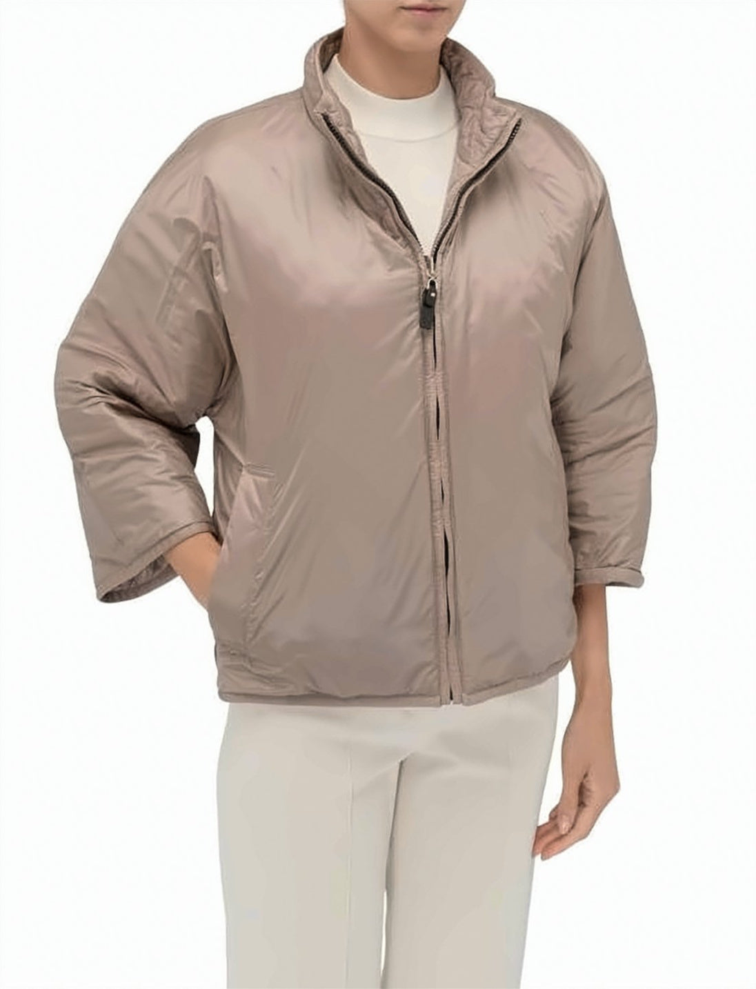 Double-Breasted Long Coat with Wide Collar