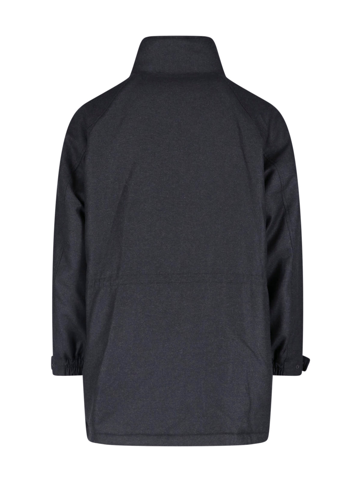 Black Structured High Collar Jacket