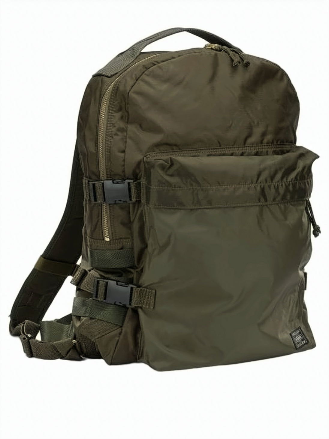 Durable Olive Green Nylon Daypack With Spacious Design