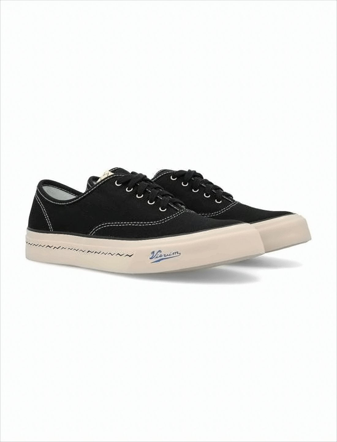 Minimalist Black Canvas Low-Top Sneakers