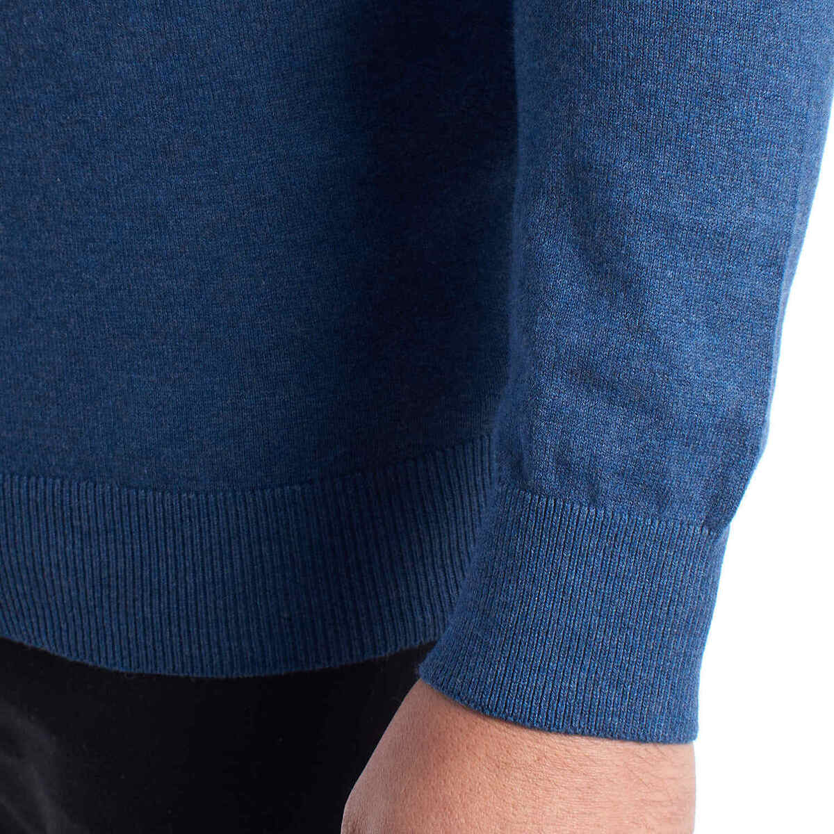 Medium-Weight Cotton Blend Crewneck Sweater