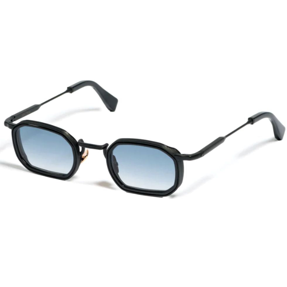 Samuel Octagonal Frame Sunglasses with Gradient Blue Lenses