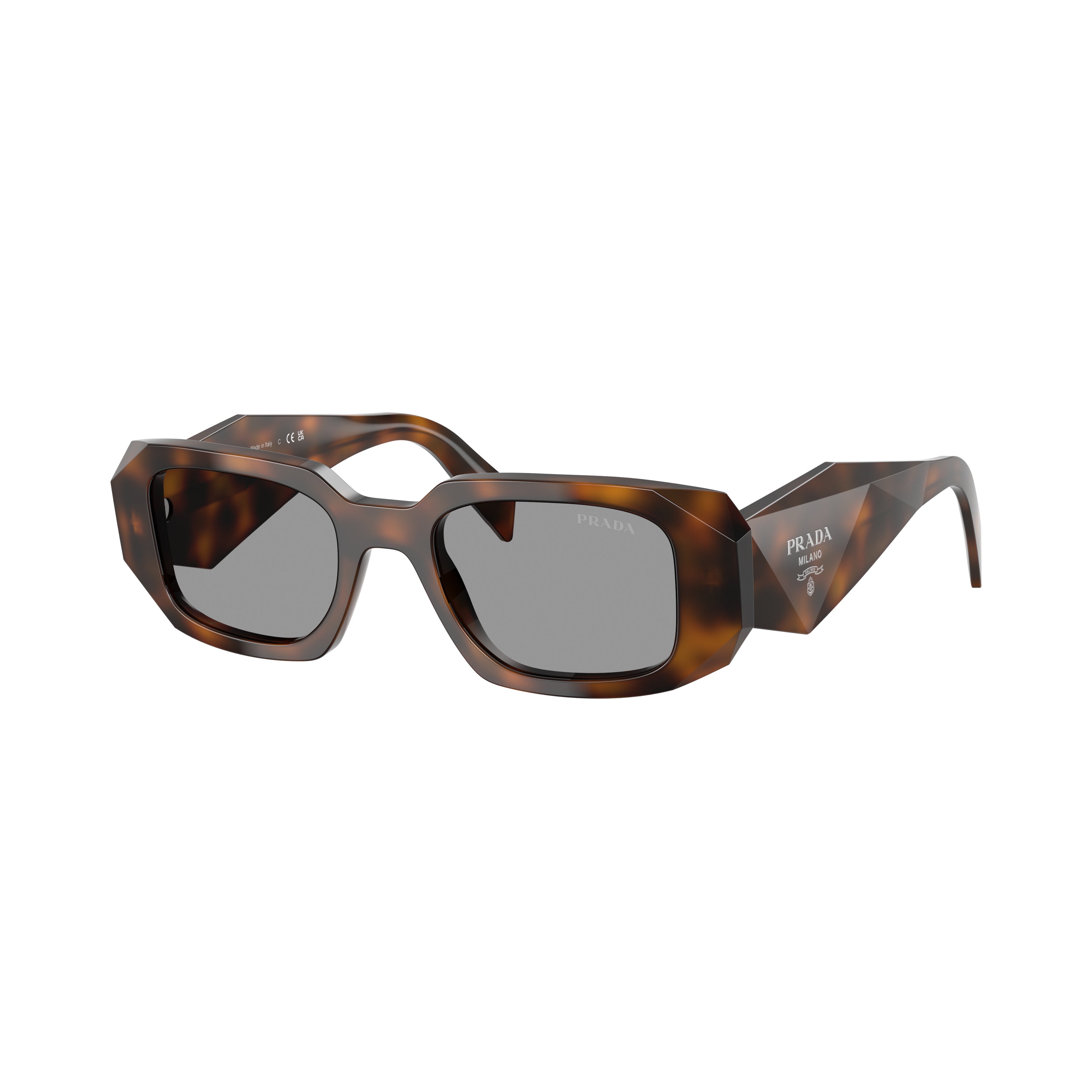 0pr 17ws Oversized Rectangular Tortoiseshell Sunglasses