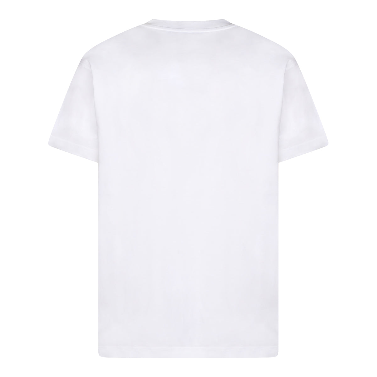 Klasyczny Biały T-shirt z Krótkim Rękawem i Odważnym Logotypem