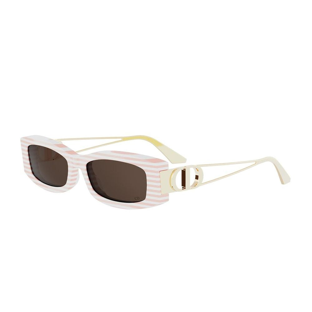 30Montaigne S14I Rectangular Striped Acetate Sunglasses