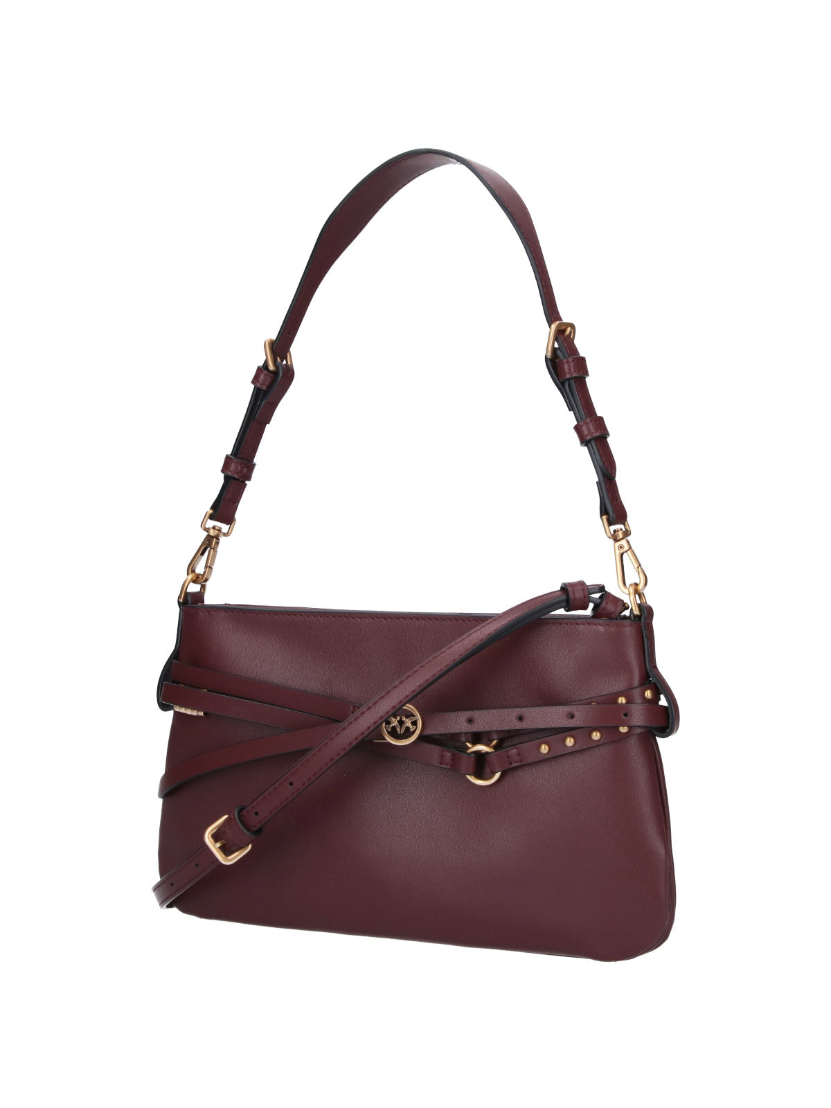 Burgundy Medium Belt Shoulder Bag