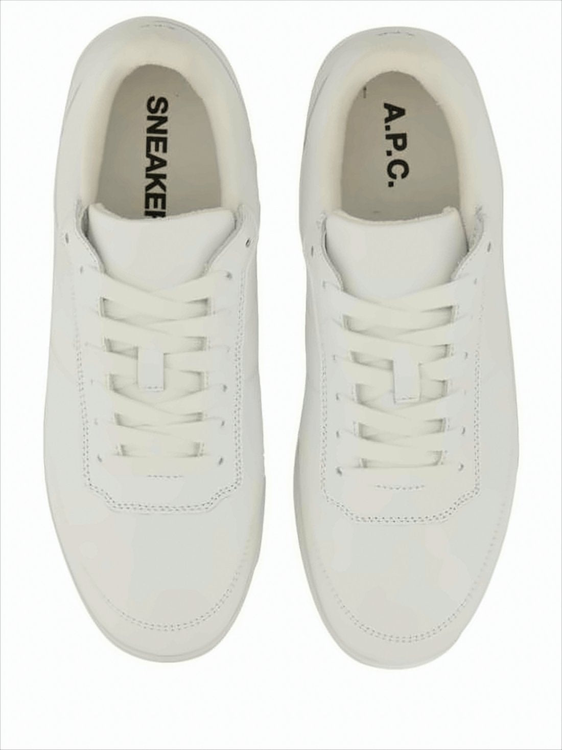 White Sneakers with Textured Rubber Sole