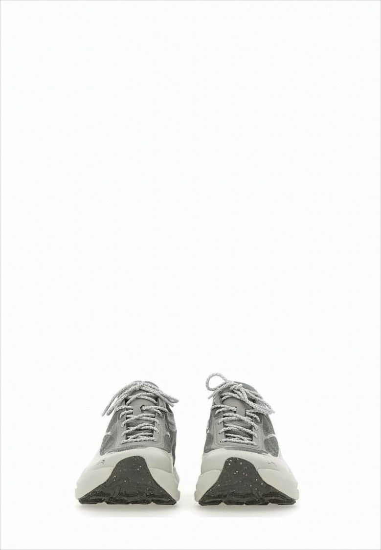 Textured Grey Sneakers with Layered Upper