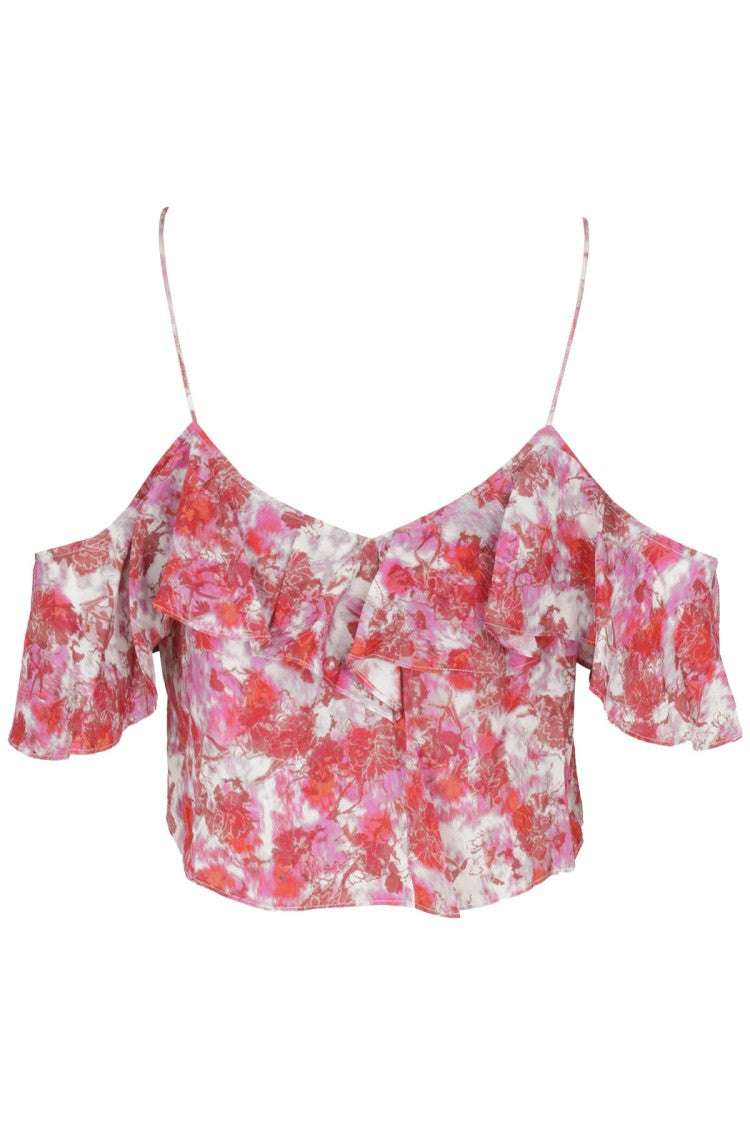Red Multicolor Top
