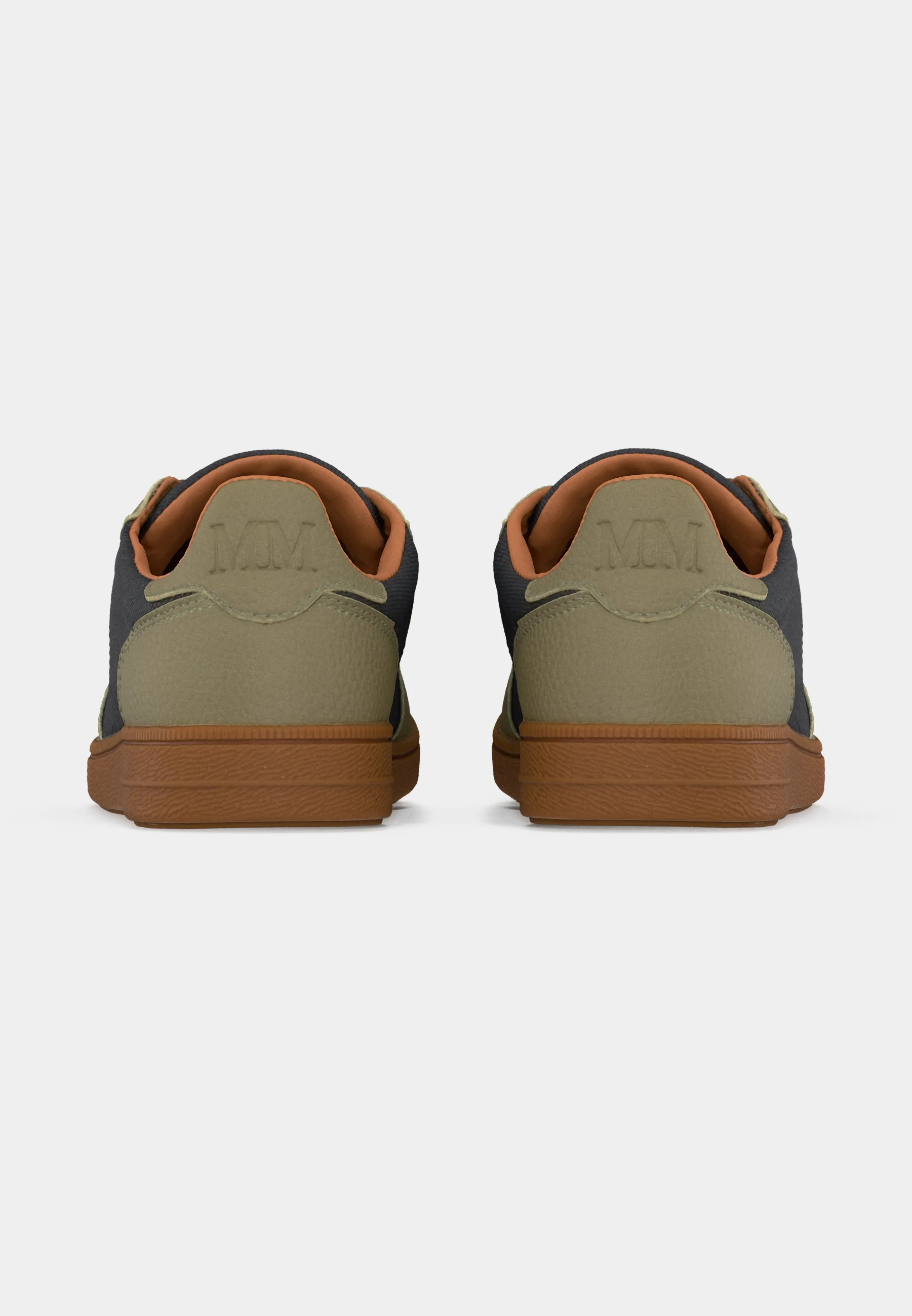Gray Bicolor Bovine Leather Sneakers