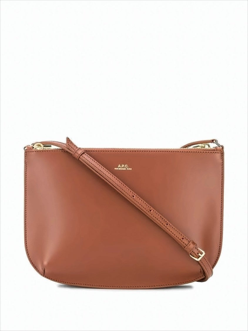 Structured Cowhide Leather Shoulder Bag