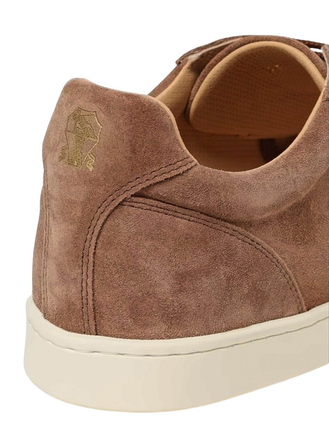 Soft Suede Low-Top Sneakers with Design