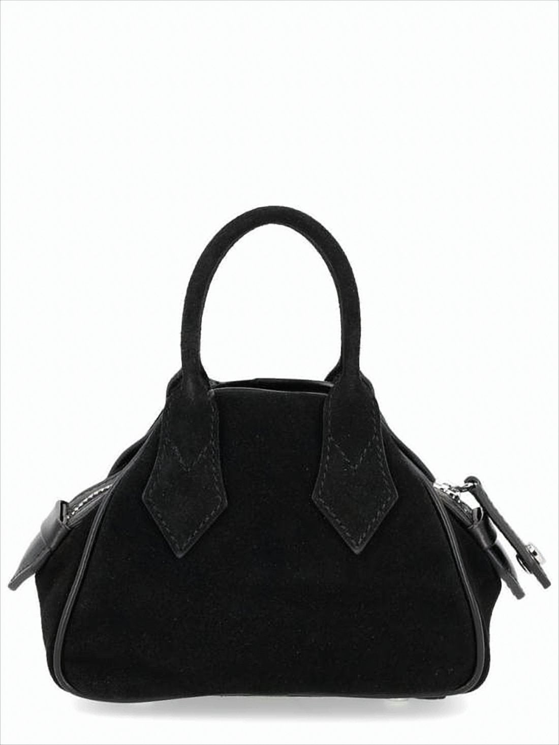 Structured Black Calf Leather Crossbody Bag