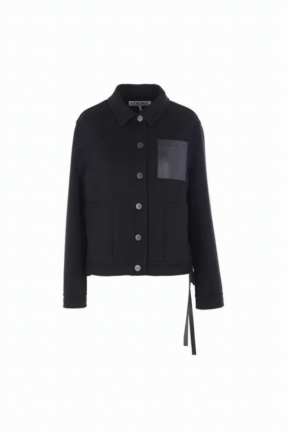 Structured Cropped Coat with Classic Collar