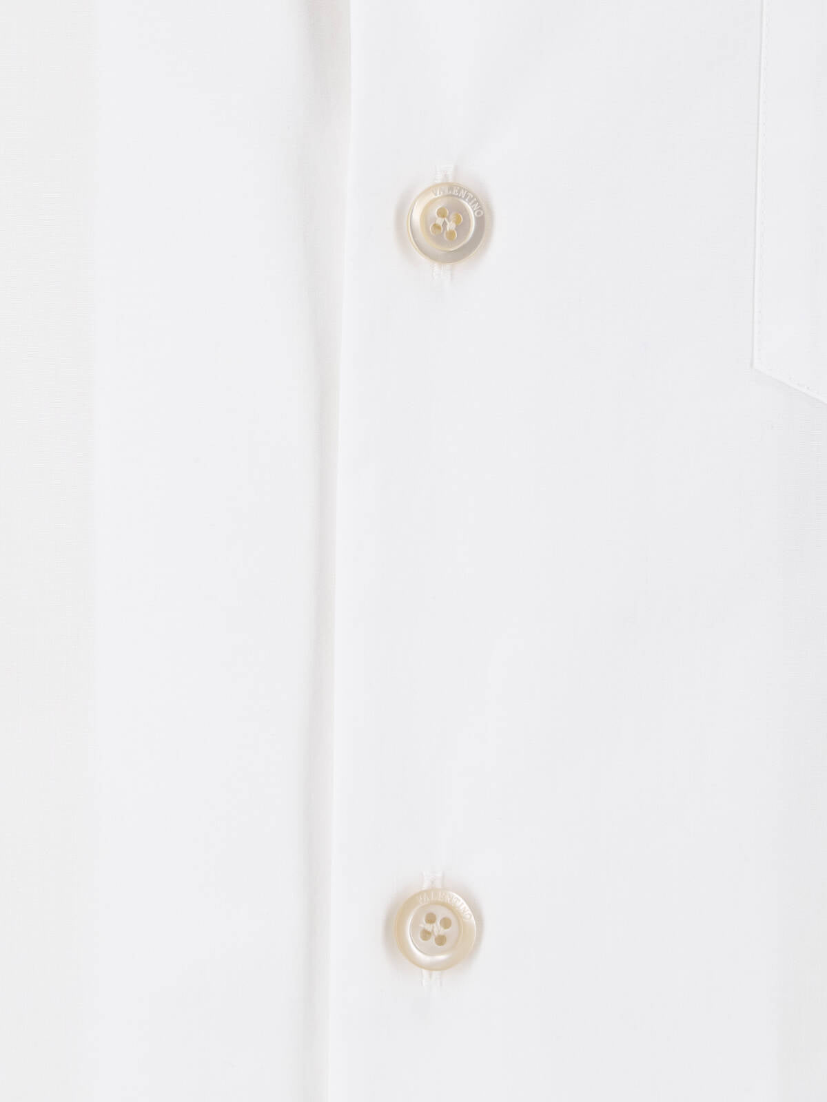 White VGold Boxy Silhouette Cotton Shirt