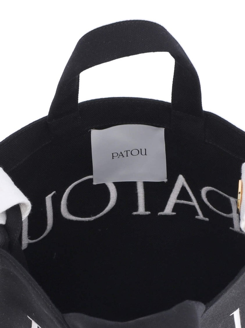 Vertical Logo Tote Bag – Black