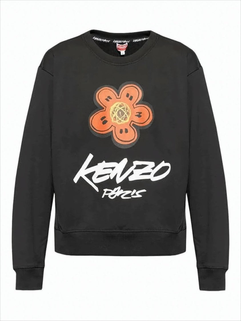 Relaxed Fit Long-Sleeve Sweatshirt With Graphic Design