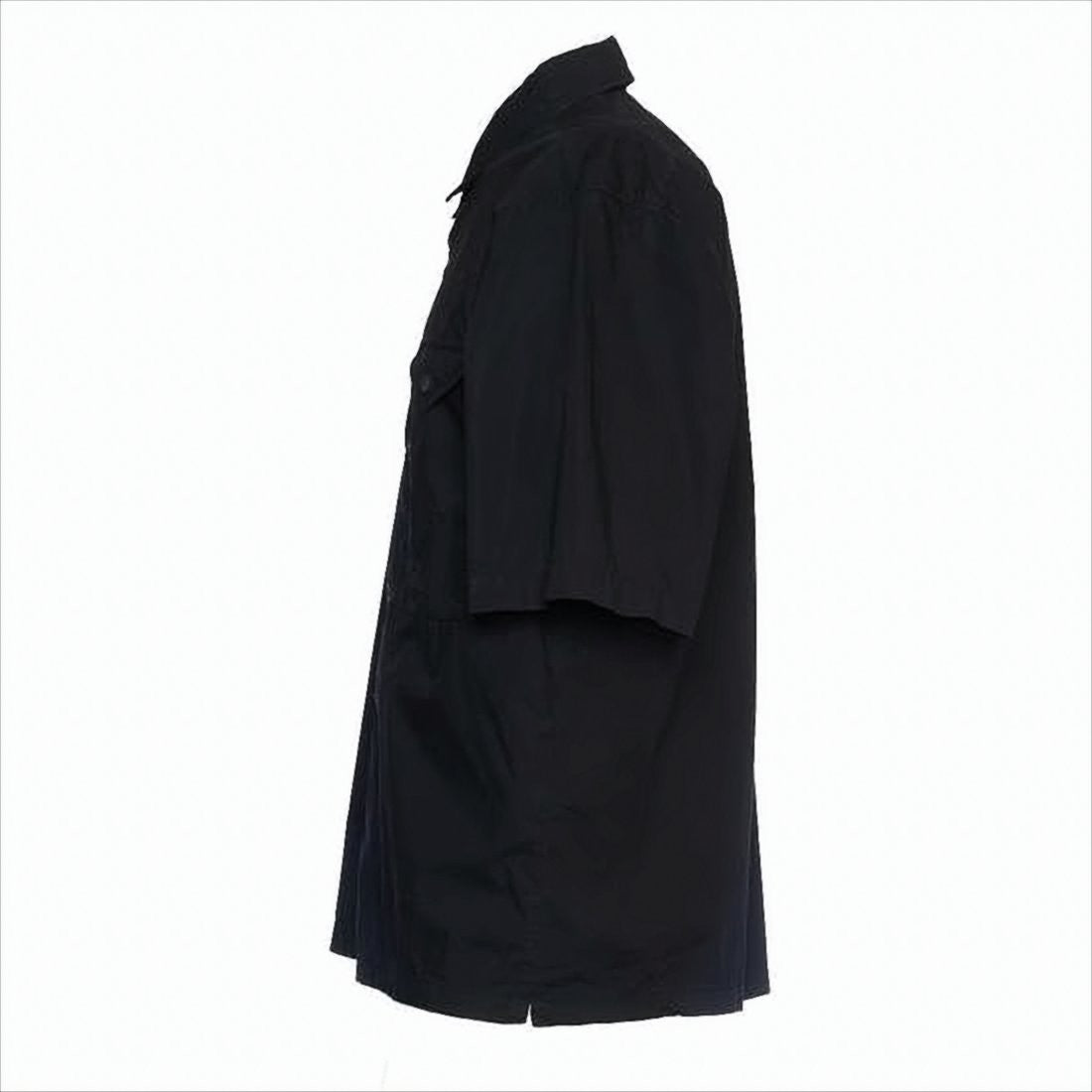 Classic Black Short-Sleeve Button-Down Shirt