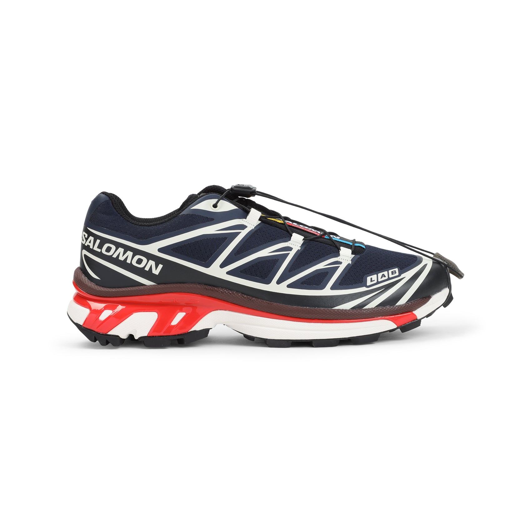 Navy Blue Mesh Sneakers With Quick-Lace System And Rugged Tread