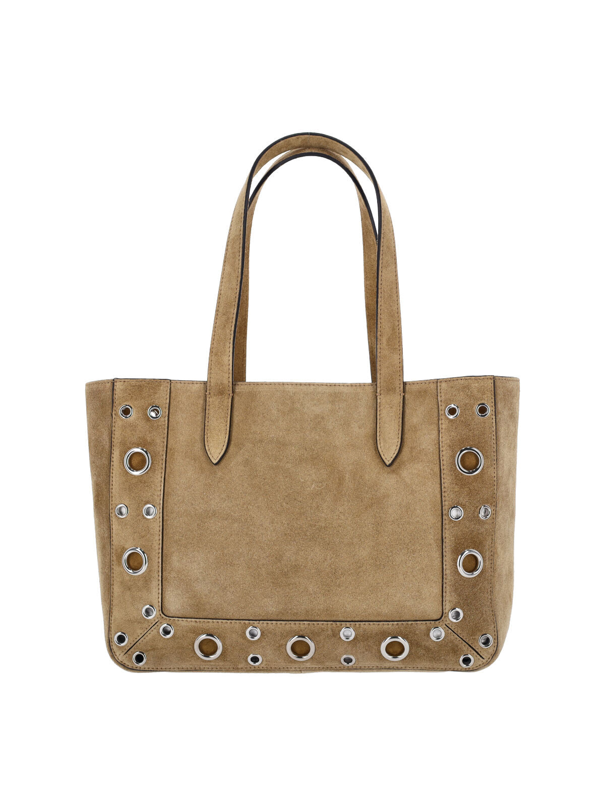 Structured Beige Handbag with Minimalist Design