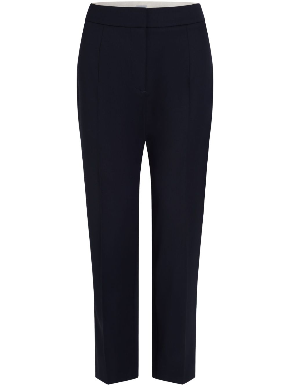 Tailored Navy Blue Cropped Trousers