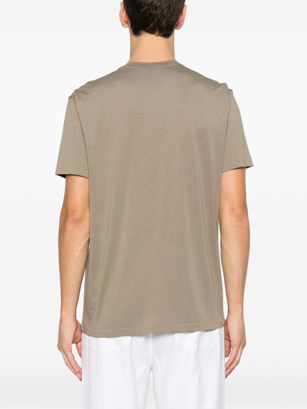 Logo Embroidered Crew Neck T-Shirt