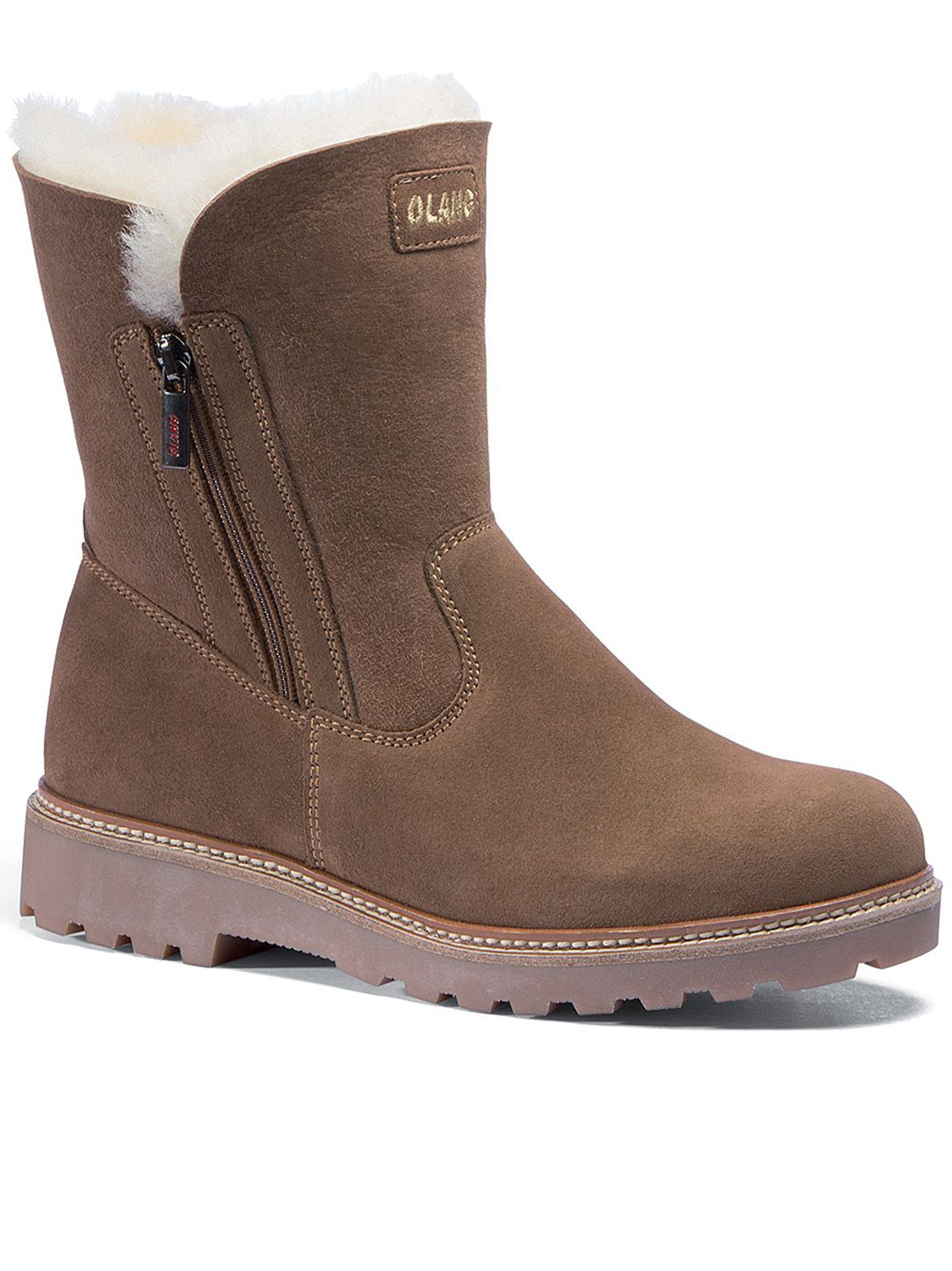 White Fur Doposci Matte Ankle Boots